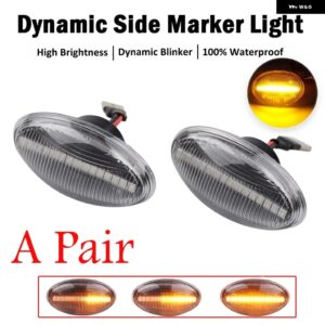 BMW 2X ダイナミック LED ウィンカーランプ サイド マーカーライト MINI クーパー R50 R52 R53 37469 - Dynamic Crystal