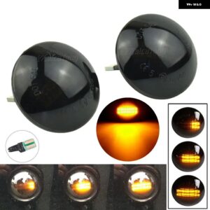 ランドローバー 2個 リピーターシーケンシャルフラッシャーウインカー LED ダイナミックウィンカー ライト レンジローバー L322 2002-2012 - Dynamic Smoked