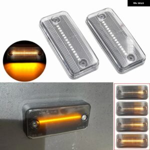 ボルボ 2個 フィアット DUCATO シトロエン リレー プジョー ボクサー ルノー マン IVECO アンバー ダイナミック流れる LED サイド マーカーライト - Dynamic Crystal