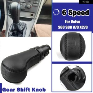 ボルボ カーパーツ S60 2004-2009 S80 2004-2006 V70 II 2004-2008 XC70 II 2004-2007 5/6 マニュアル ギア シフト ノブ質ヘッド - 6 speed