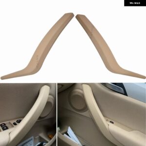 BMW 自動ブラック/ベージュ インテリア ドアハンドル パネル プル トリム カバー カーアクセサリー X1 E84 16D/16I/18D/20D 5141299177 - Beige Left and right