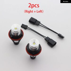BMW 20ワット 6000 18K 白色 LED ヘッドライト エンジェルアイ 電球 ライト 6シリーズ E63 E64 M6 645CI 650I 2004-2008 - 2 pcs white color
