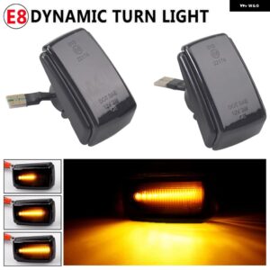 ボルボ 2個 LED サイドマーカーフェンダーウインカー ウィンカーライト 850 V40 V70 S40 240 740 C70 940 S70 S90 960 760 780 260 CANBUS - Dynamic Smoked Black