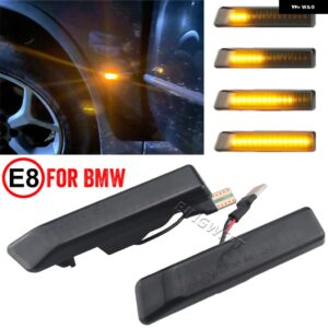 BMW 2X フロント ウイング スモーク レンズ ダイナミック LED サイドマーカーリピーター インジケーター ライト 63132492179 63137164491 X5 E53 E36 - Dynamic Smoked