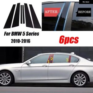 BMW ポリッシュピラー ポスト 5シリーズ E60 E61 セダン 04-10 F10 F11 F07 E60 4ドアセダンウィンドウ トリム カバー BC コラム ステッカー - For BMW F10 F11 F07