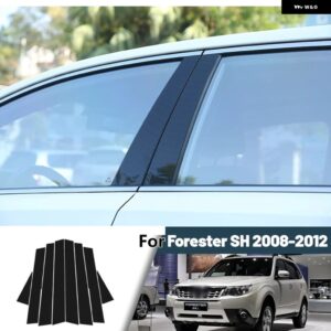 スバル ブラック カーボン ウィンドウドア ディール B C ピラー ポスト カバー ステッカー フォレスター SH MK3 SK MK5 アウ - For Subaru Forester