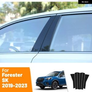 スバル ブラック カーボン ウィンドウドア ディール B C ピラー ポスト カバー ステッカー フォレスター SH MK3 SK MK5 アウ - For Subaru Forester2
