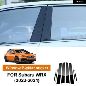 スバル ブラック カーボン ウィンドウドア ディール B C ピラー ポスト カバー ステッカー フォレスター SH MK3 SK MK5 アウ - For Subaru WRX 2022
