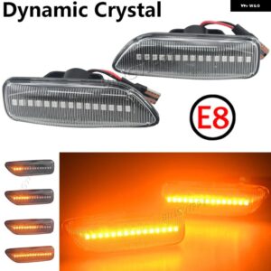 ボルボ 2個 ダイナミック LED サイドマーカーウインカー ウィンカーライト S60 V70 XC90 S80 XC70 1998-2007 OEM 30722641 34432641 - Dynamic Crystal Type