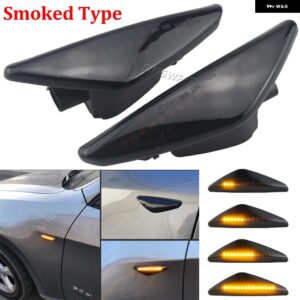 BMW ダイナミック流れる LED サイドマーカー ウィンカーライト X5 E70 X6 E71 E72 X3 F25 シーケンシャルランプウインカー 2008-2014 - Dynamic Smoked Black