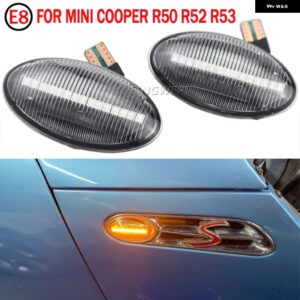BMW ダイナミック LED サイド マーカー ライト MINI クーパー R50 R52 R53 2002-06-2008 サイドリピーター ウインカーランプ - Dynamic Crystal Type