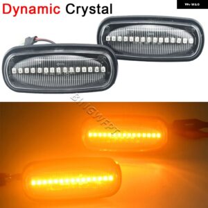 ランドローバー ダイナミック シーケンシャル インジケーター ウインカー LED サイド マーカー ライト ディスカバリー 2 1999-2004 ディフェンダー フリーラ - Dynamic Crystal Type