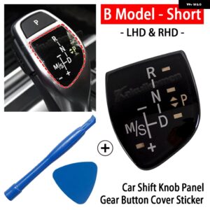 BMW シフト ノブ パネル ギア ボタン カバー ステッカー X1/X3/X5/X6/M3 M5 F01 F10 F30 F35 F15 F16 F18 インテリア アクセサリー - B model