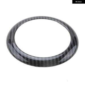 BMW 1シリーズ F20 F21 2011-2019 ロゴ フレーム トリム ステッカー リアバッジリングカバー エンブレム車 外装 部品 - Carbon Fiber Look