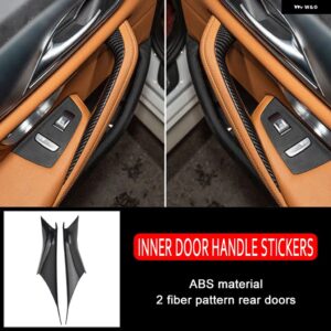 BMW 5シリーズ G30 G38 525 528 530 540 高性能インナードア パネル ハンドルカーボンブラック トリム カバー - Carbon Rear Door
