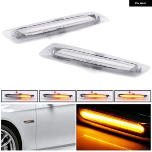 BMW カーアクセサリー 5シリーズ F10 F11 528I 528IX 535I 535IX 550I 550IX サイドマーカーシーケンシャルインジケータ LED ウィンカーランプ - Dynamic Crystal