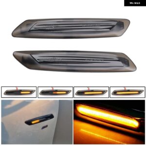 BMW カーアクセサリー 5シリーズ F10 F11 528I 528IX 535I 535IX 550I 550IX サイドマーカーシーケンシャルインジケータ LED ウィンカーランプ - Dynamic Smoked