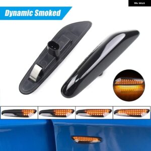 BMW 2個 車 LED ダイナミックサイド マーカーライト ウィンカーランプ 2008-13 1シリーズ E82 クーペフェイスリフト - Dynamic Smoked