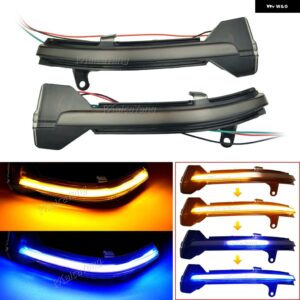 BMW 2個 LED ダイナミックウィンカー ウインカーサイドバックミラー インジケータライト 5 6 7シリーズ F10 F11 F07 F06 F12 F13 F01 F02 - Dynamic Yellow Blue