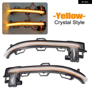 BMW LED ダイナミックウィンカー ライト流水ウインカーフラッシュライト X3 F25 X4 F26 X5 F15 X6 F16 2014-2018 - Yellow-crystal