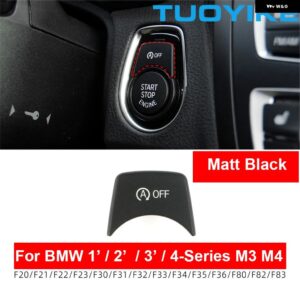 BMW スタートストップ エンジン オフ ボタン スイッチカバー トリム を交換 F20 F22 F30 F32 F34 F36 M3 M4 F80 F83 F10 F07 F06 F12 F01 F02 - F20 Black 1PCS