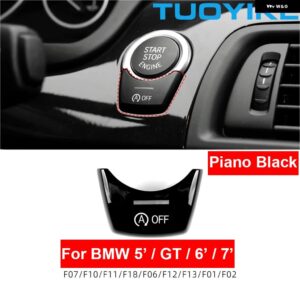 BMW スタートストップ エンジン オフ ボタン スイッチカバー トリム を交換 X3 X4 X5 X6 F25 F26 F15 F16 F10 F11 F18 F07 F06 F12 F01 F02 - F10 Piano Black