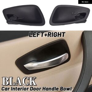 BMW ブラック 3シリーズ E90 E91 E92 E93 2005-2012 インナードアハンドル カバー ベゼル ガーニッシュ トリム フレーム - black