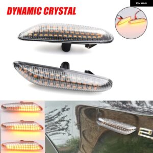 BMW カーアクセサリー LED ダイナミックサイド マーカーライト ウィンカーランプ 2008-13 1シリーズ E82 クーペフェイスリフト - Dynamic Crystal