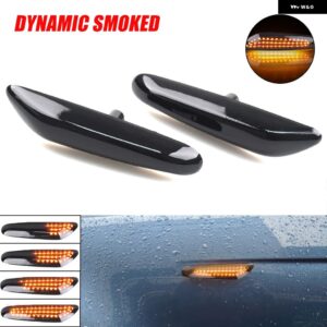 BMW カーアクセサリー LED ダイナミックサイド マーカーライト ウィンカーランプ 2008-13 1シリーズ E82 クーペフェイスリフト - Dynamic Smoked