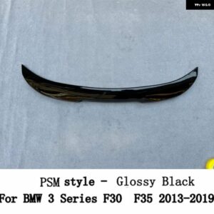 BMW 3シリーズ F30 F35 F80 M3 M4 MP PSM スタイル カーボン 黒リア トランク リッド スポイラー ウィングチューニング 外装 アクセサリー - Glossy Black8