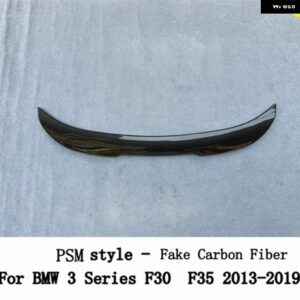 BMW 3シリーズ F30 F35 F80 M3 M4 MP PSM スタイル カーボン 黒リア トランク リッド スポイラー ウィングチューニング 外装 アクセサリー - Fake Carbon Fiber9