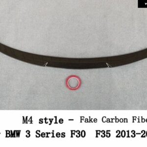 BMW 3シリーズ F30 F35 F80 M3 M4 MP PSM スタイル カーボン 黒リア トランク リッド スポイラー ウィングチューニング 外装 アクセサリー - Fake Carbon Fiber