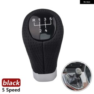 BMW ギア シフト ノブヘッド 1 3 5 6シリーズ E30 E36 E39 E46 E60 E87 E90 マニュアル シフター レバーギアカーパーツ - Black 5 Speed
