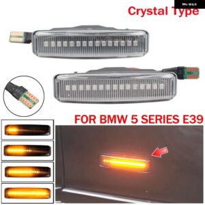 BMW 2個 ダイナミック アンバー LED サイドマーカーウィンカーシーケンシャル ウインカーライト 5シリーズ E39 12/1995-06/2003 全モデル - Option 2