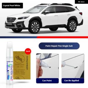 スバル アウトバックペイントペン用品 アクセサリー ペイントスクラッチ修復 スクラッチリムーバーペイントリペアセット - Crystal Pearl White