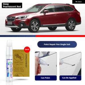 スバル アウトバックペイントペン用品 アクセサリー ペイントスクラッチ修復 スクラッチリムーバーペイントリペアセット - Deep Pearlescent Red