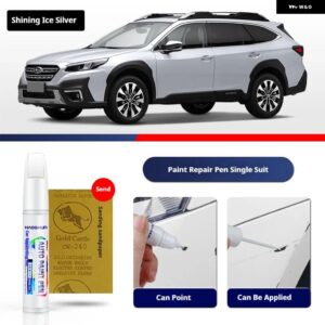 スバル アウトバックペイントペン用品 アクセサリー ペイントスクラッチ修復 スクラッチリムーバーペイントリペアセット - Shining Ice Silver