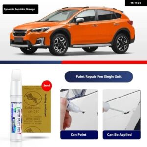 スバル XV ペイントペン用品 アクセサリー ペイントスクラッチ修復 スクラッチリムーバーペイントリペアセット - Sunshine orange