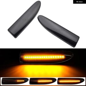 ジャガー 1ペア アンバー X タイプ 2002-05-2009 車 LED ダイナミックウィンカー ライトサイドマーカーウインカー インジケータ - Smoked