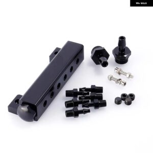 BMW バキューム マニホールド キット ターボブーストインテーク マニホールド 1/8 NPT 6ポート - black