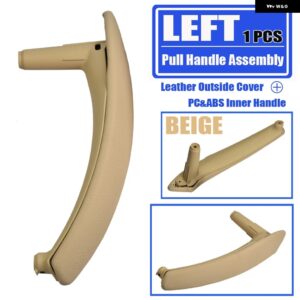 BMW LHD RHD 車内インナードアレザープルハンドル ブラケット トリム カバー E70 E71 X5 X6 2007-2013 自動車アクセサリー - Beige Left