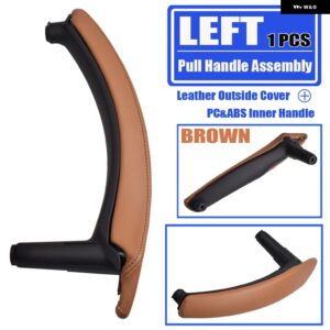 BMW LHD RHD 車内インナードアレザープルハンドル ブラケット トリム カバー E70 E71 X5 X6 2007-2013 自動車アクセサリー - Brown Left