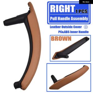 BMW LHD RHD 車内インナードアレザープルハンドル ブラケット トリム カバー E70 E71 X5 X6 2007-2013 自動車アクセサリー - Brown Right