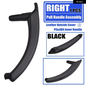 BMW LHD RHD 車内インナードアレザープルハンドル ブラケット トリム カバー E70 E71 X5 X6 2007-2013 自動車アクセサリー - BLACK RIGHT