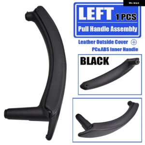 BMW LHD RHD 車内インナードアレザープルハンドル ブラケット トリム カバー E70 E71 X5 X6 2007-2013 自動車アクセサリー - BLACK LEFT
