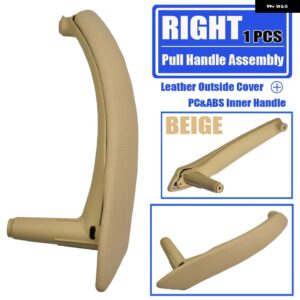BMW LHD RHD 車内インナードアレザープルハンドル ブラケット トリム カバー E70 E71 X5 X6 2007-2013 自動車アクセサリー - Beige Right