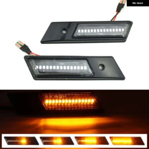 BMW 点滅シーケンシャル ダイナミックウィンカー サイドマーカーランプ E32 E34 E36 LED ライト 1990-1996 M3 M5 3 5 7シリーズ - Dynamic Crystal