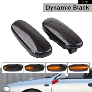 スバル LED ライト インプレッサ GC GM GF 1993-96-2001 フェンダーサイドマーカー ダイナミックウィンカー ライトカーア - Smoked