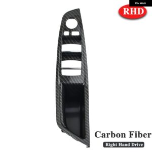 BMW インテリア ウィンドウリフトスイッチ パネルドアハンドル フレーム 51417225873 5シリーズ F10 F18 520I 525I 528I 2010-2016 - RHD Carbon