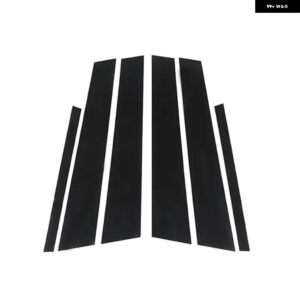 BMW 6個 3シリーズ E90 2005-10-2012 ピラー ポストドアサイドモールディング パネル ステッカー カバー - Glossy Black